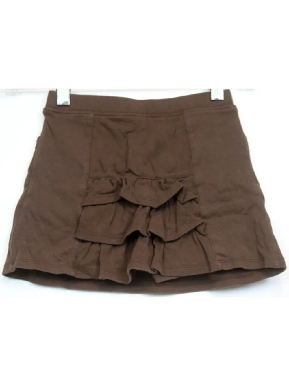 2007 Gymboree Equestrian Club Brown Skorts sz 5 Ruffle Pockets Bows Ivy Leaque